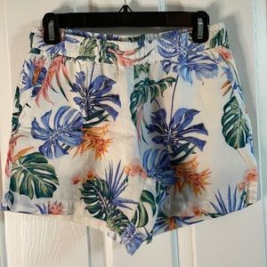 Tropical linen shorts